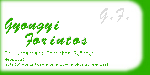 gyongyi forintos business card
