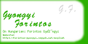gyongyi forintos business card